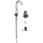 Grifo electrónico para lavabos Geberit Piave, montaje de encimera, servicio de red, para caja funcional empotrada: Cromado brillante, Mezclador=Con mezclador